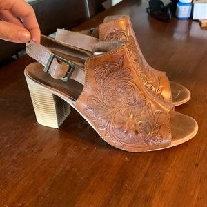 Roper tooled leather heels